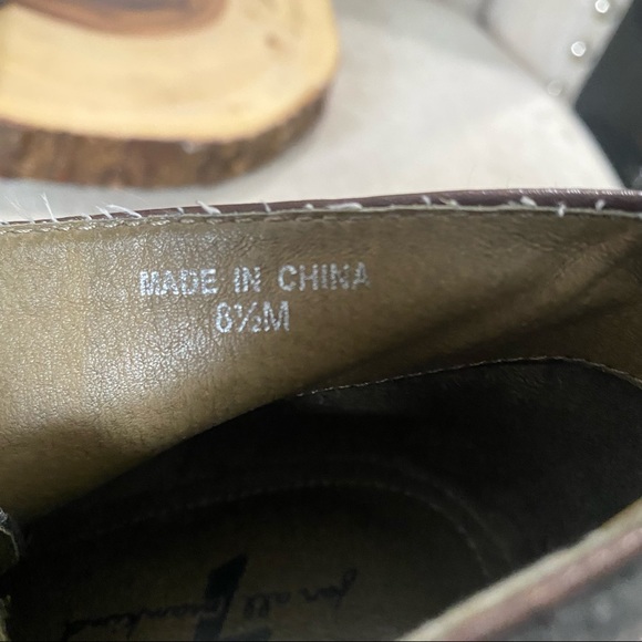 7 For All Mankind Womens Grey Wool Lace Up Wedge Heel Ankle Booties Size 8 1/2M - Picture 7 of 10